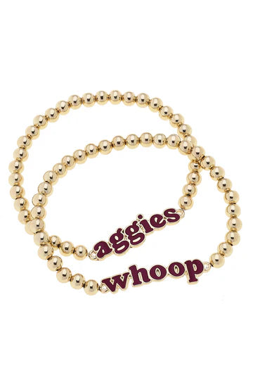 Texas A&M Aggies Bead Bracelet Set {Restock on the Way}