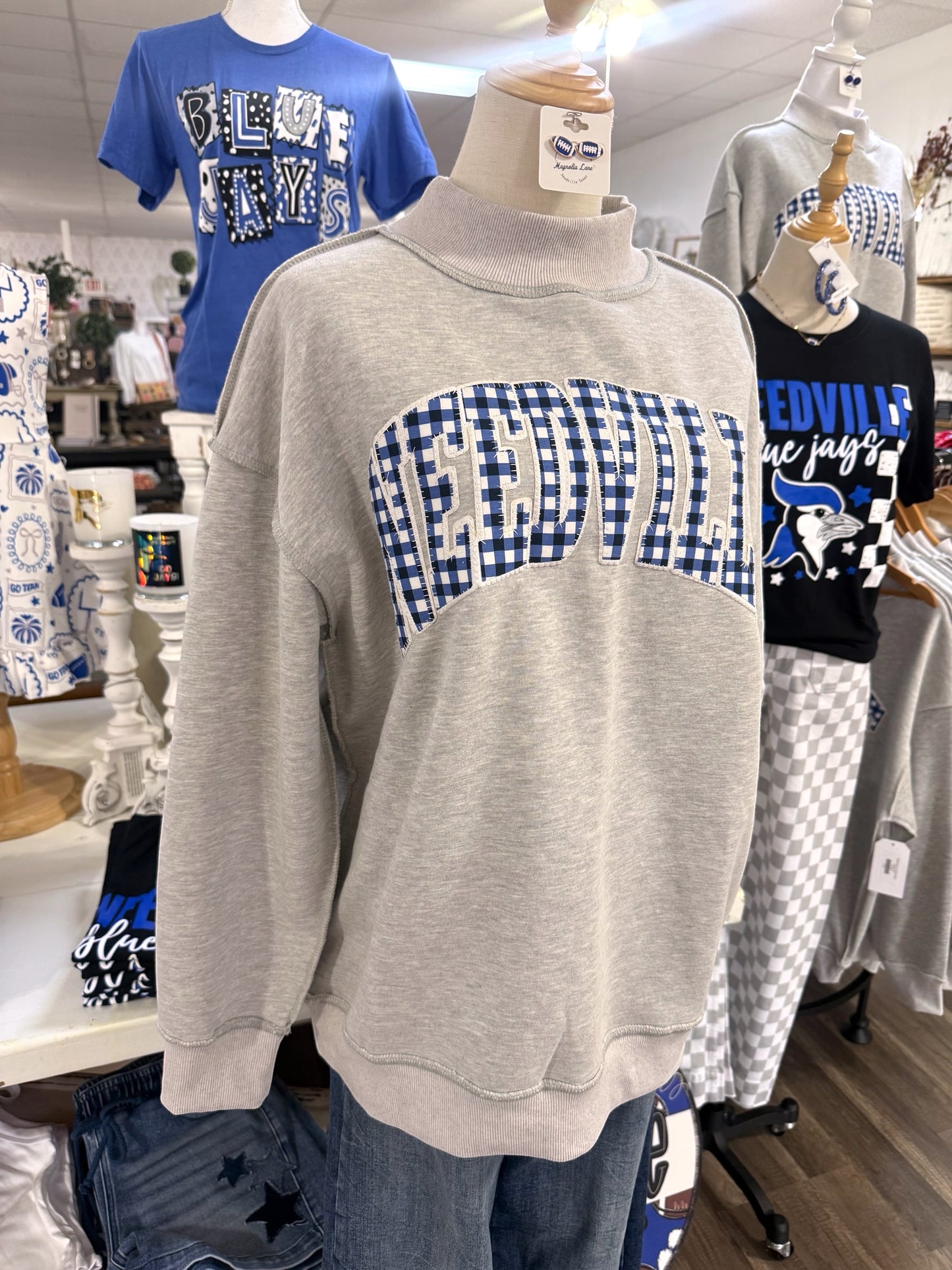 Needville Gingham Sweater
