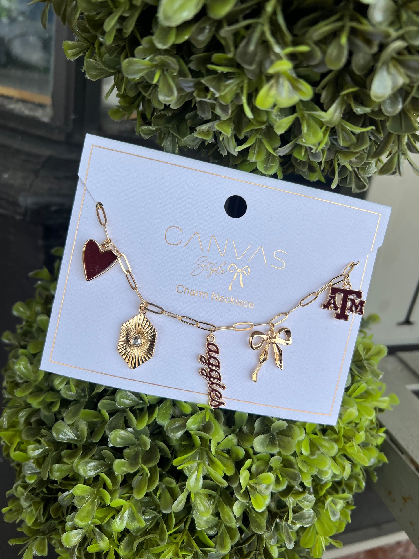 Texas A&M Aggies Paper Clip Charm Necklace