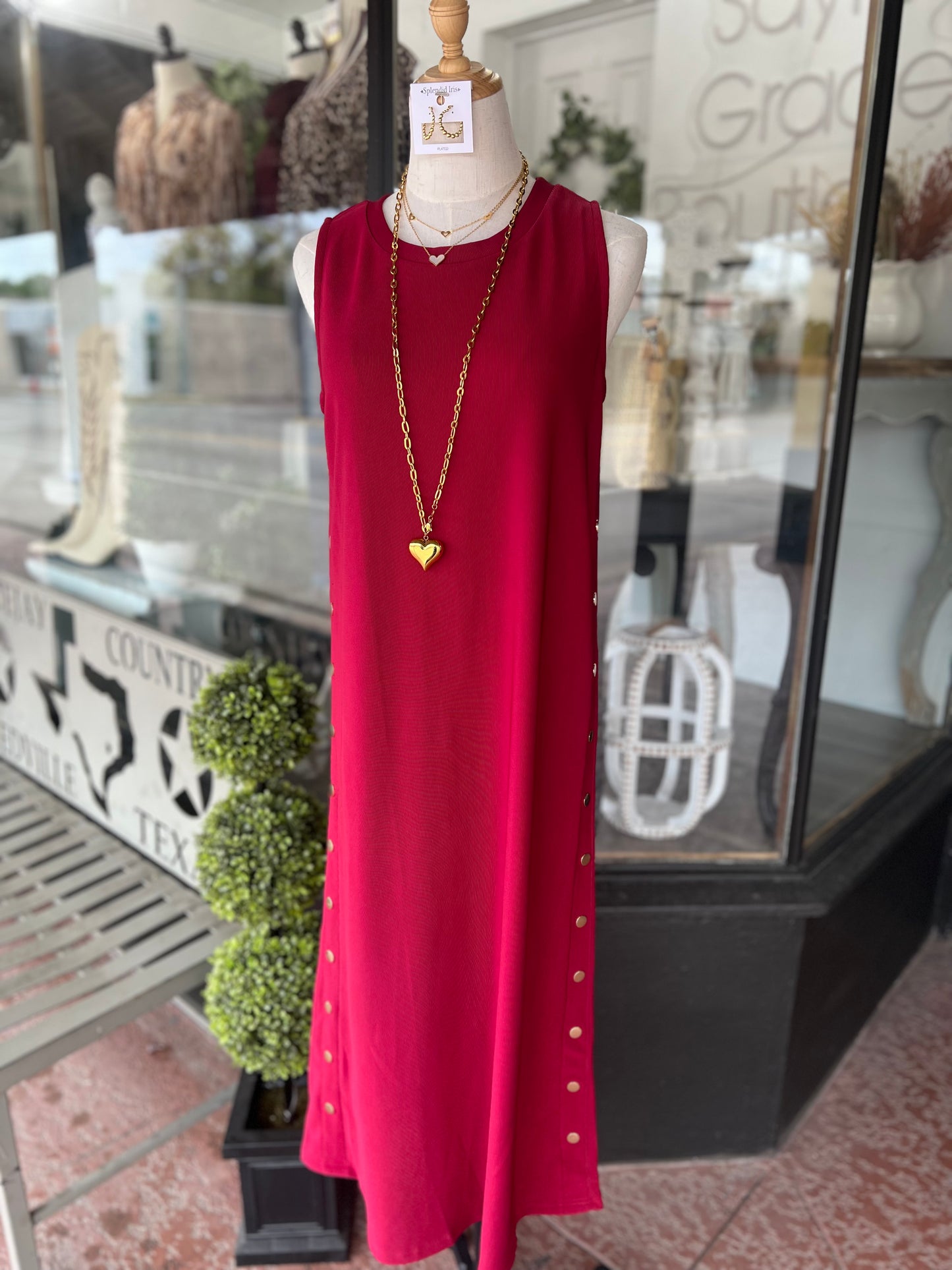 Isabell Dress - Cherry