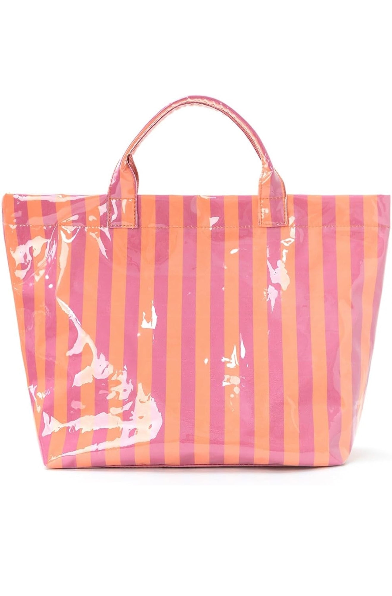 Striped Tote Bag - Pink & Orange