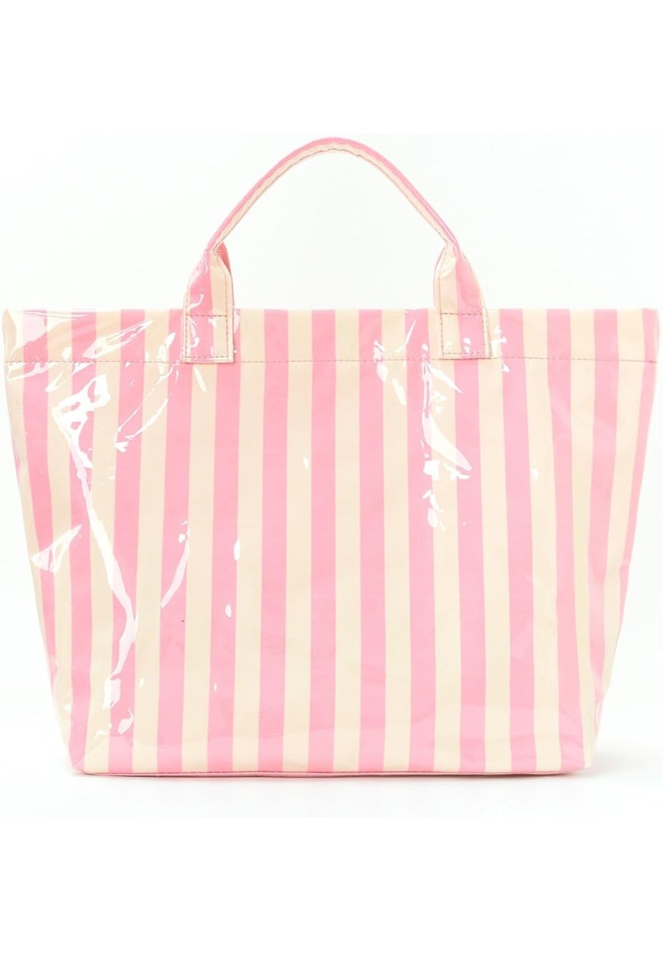 Striped Tote Bag - Pink & Yellow