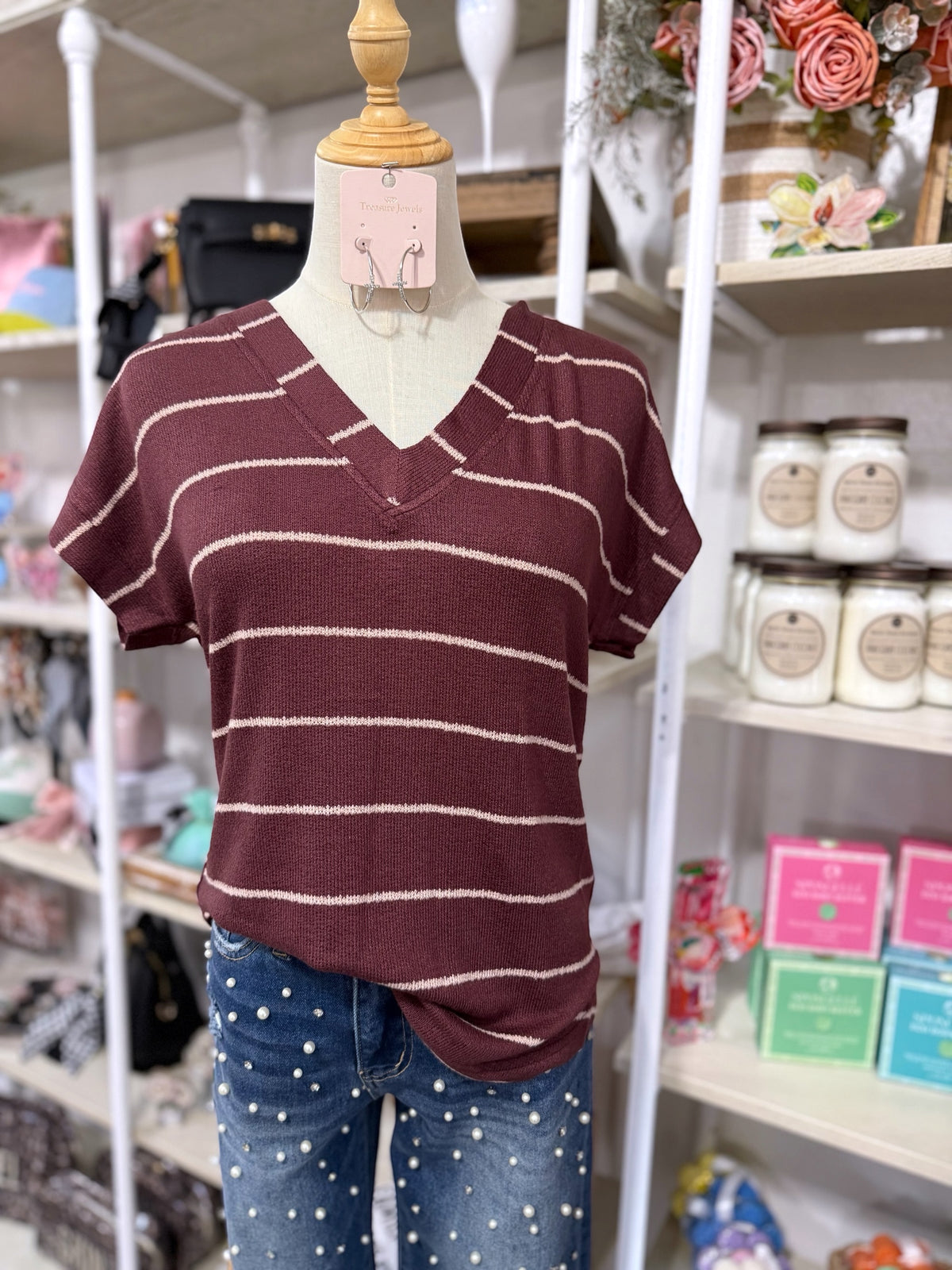 Megan Top - Burgundy