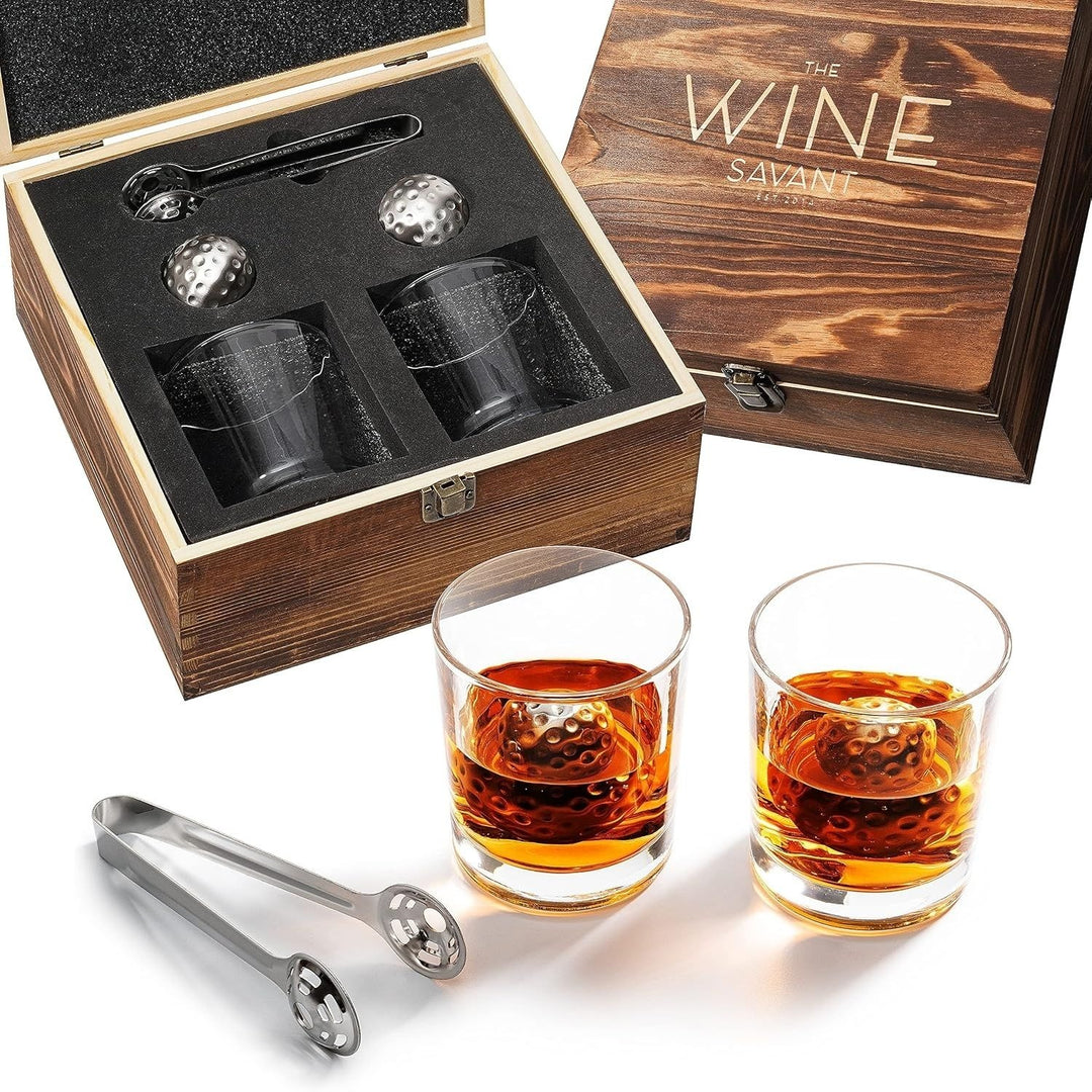 Golf Whiskey Glasses & Golf Ball Chillers