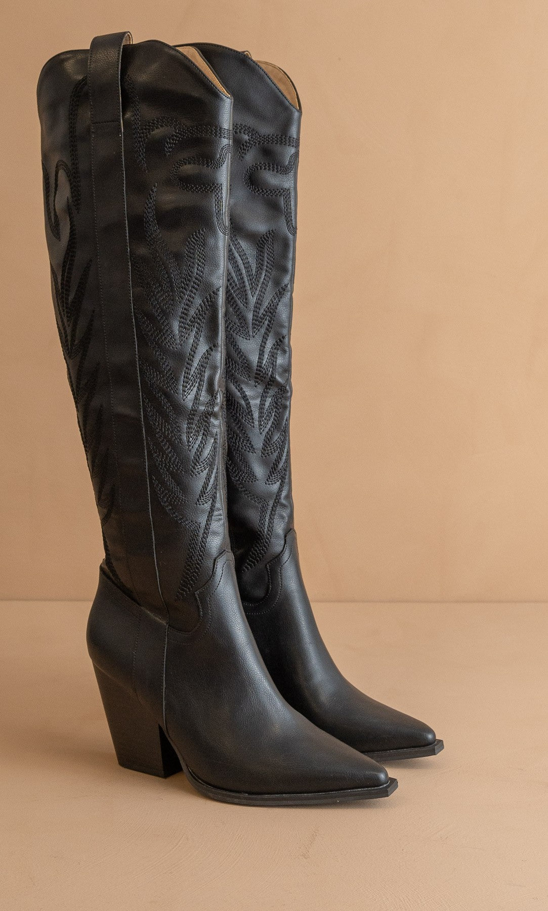 Knee-high Embroidered Boots