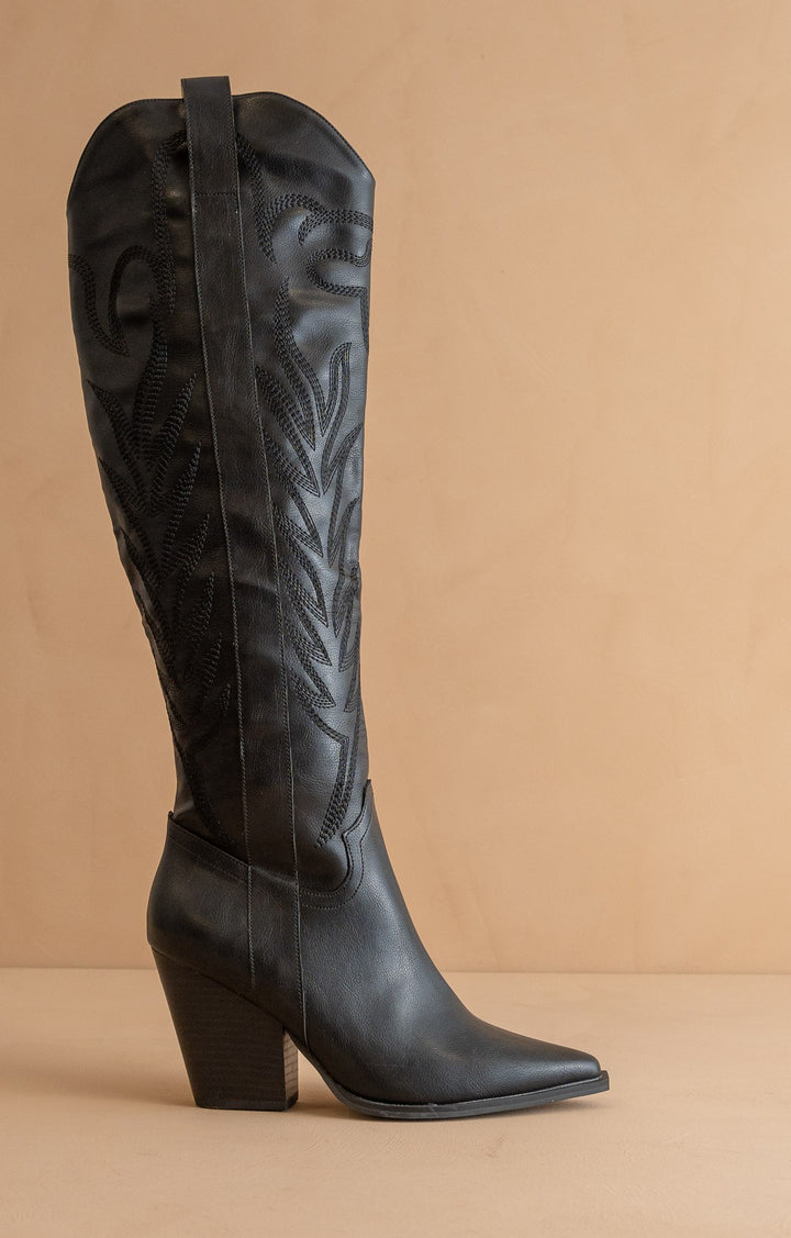 Knee-high Embroidered Boots
