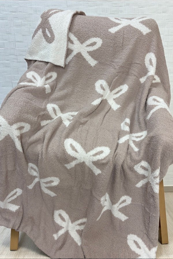 Bow Blanket - Taupe