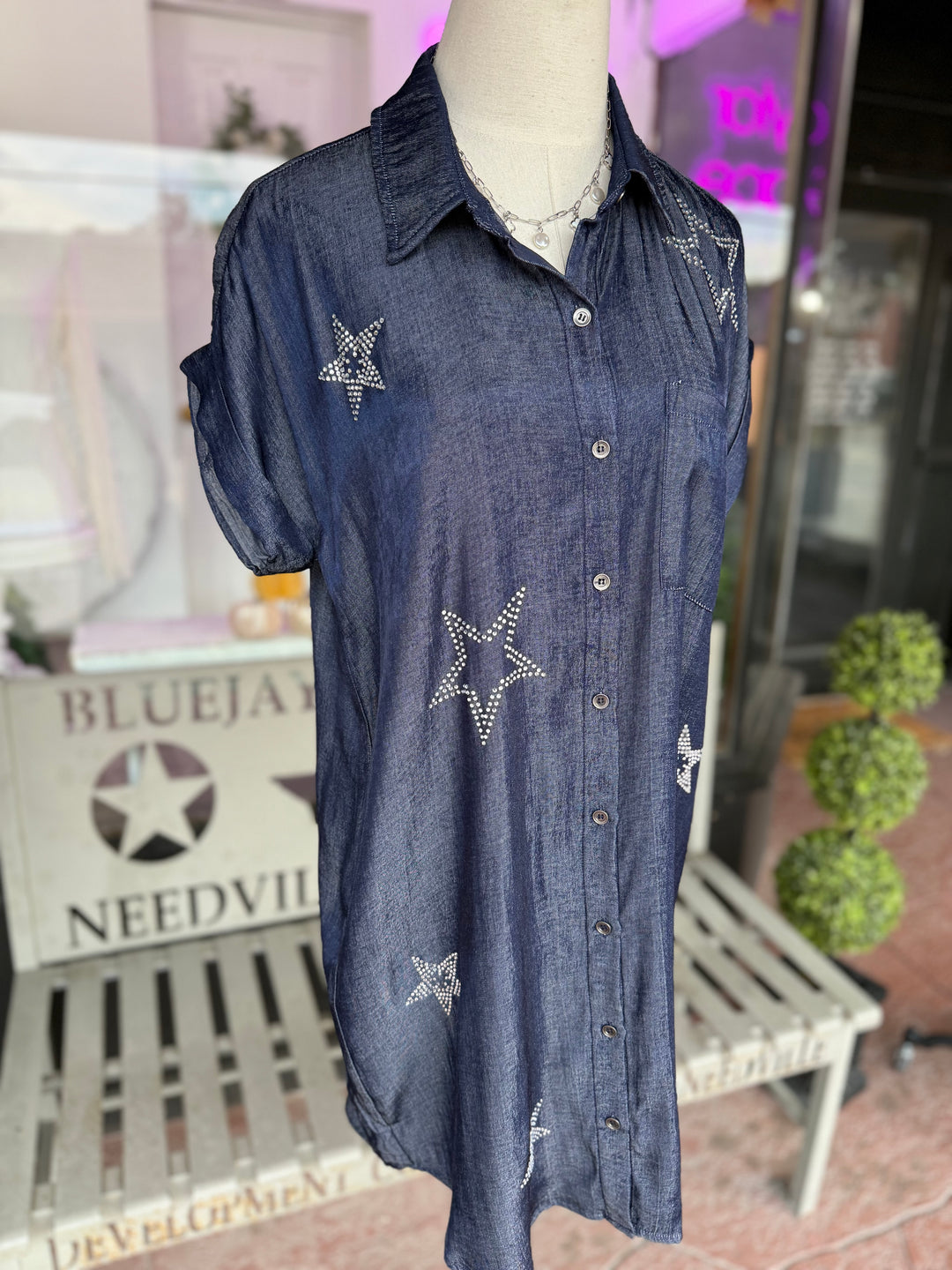 Star Denim Dress