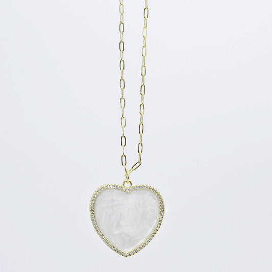Shimmering Heart Necklace F13