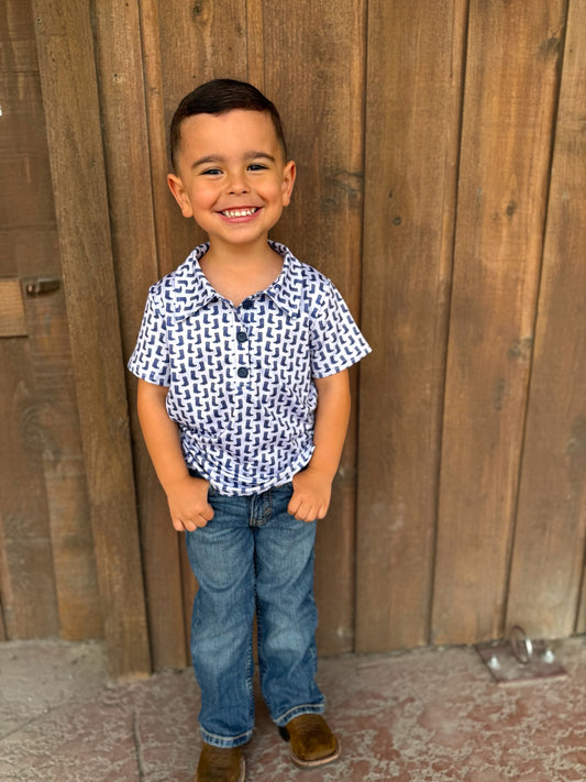 Boots Boy Collar Shirt