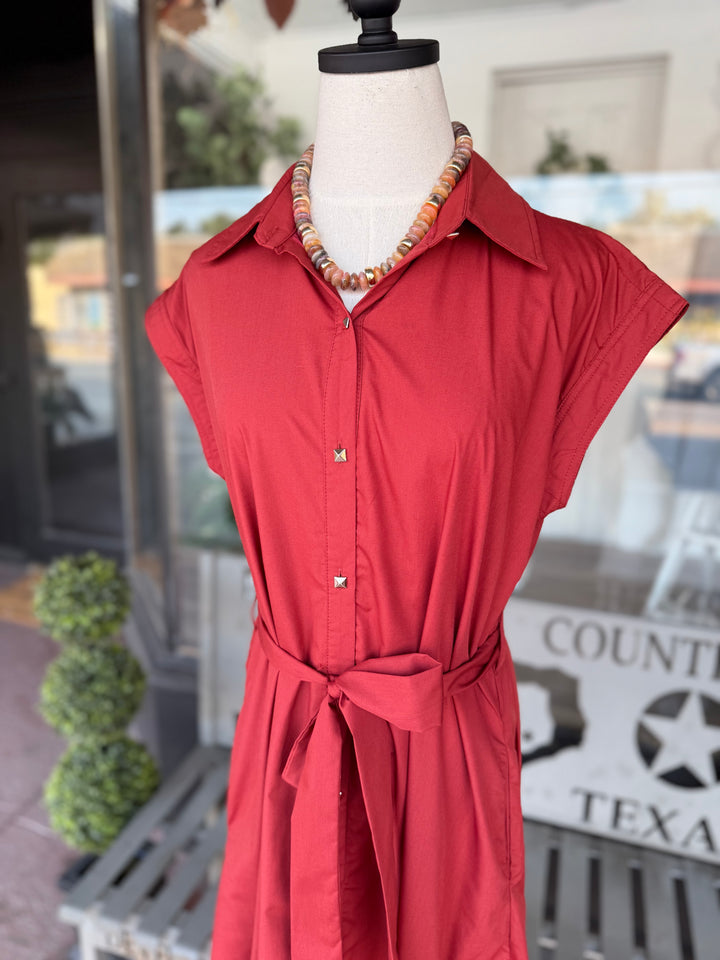 Presley Dress - Rust