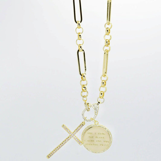 Jeremiah 29:11 with Cross Gold I65