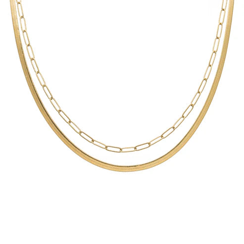 Herringbone Layered Necklacce