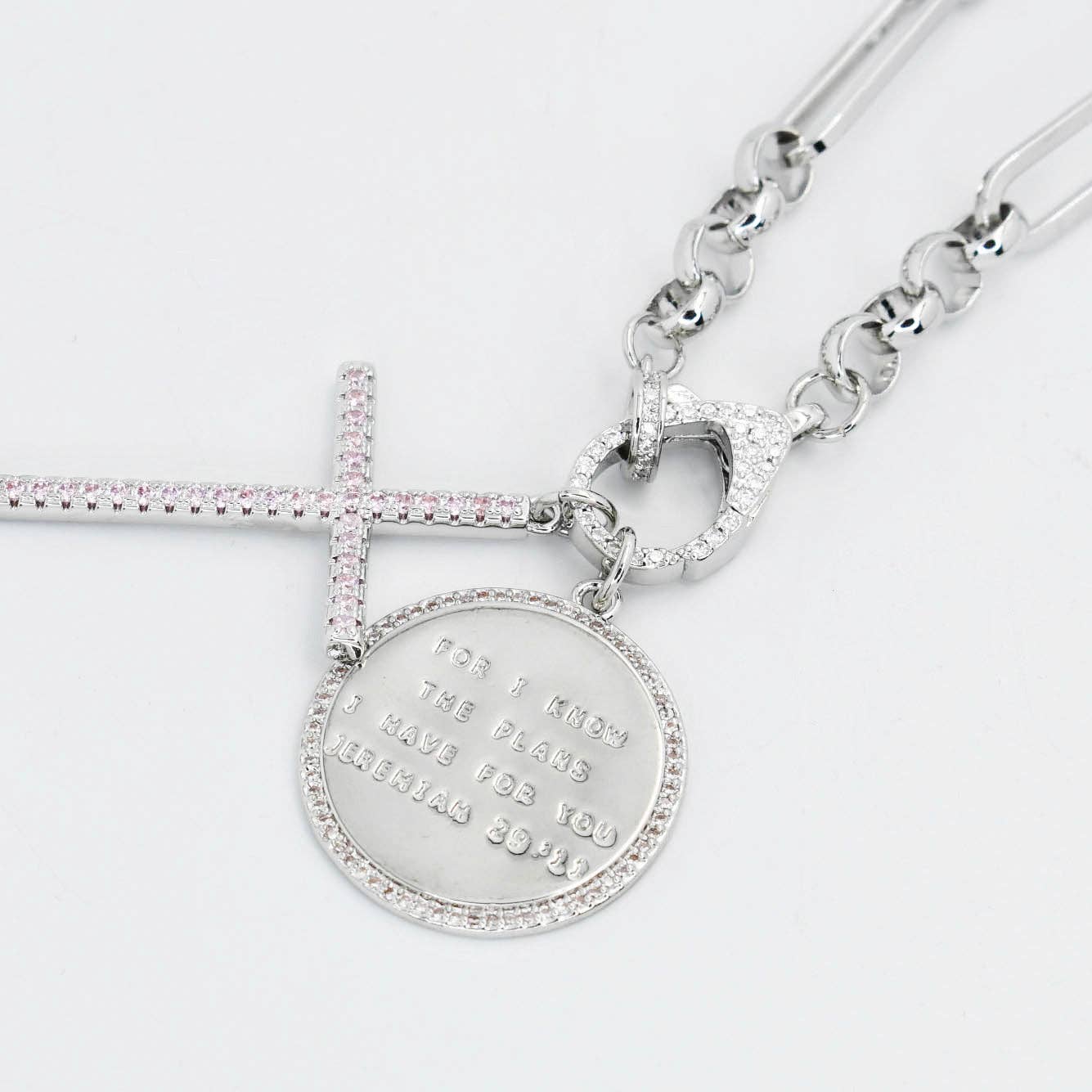 Jeremiah 29:11 with Cross Silver I64