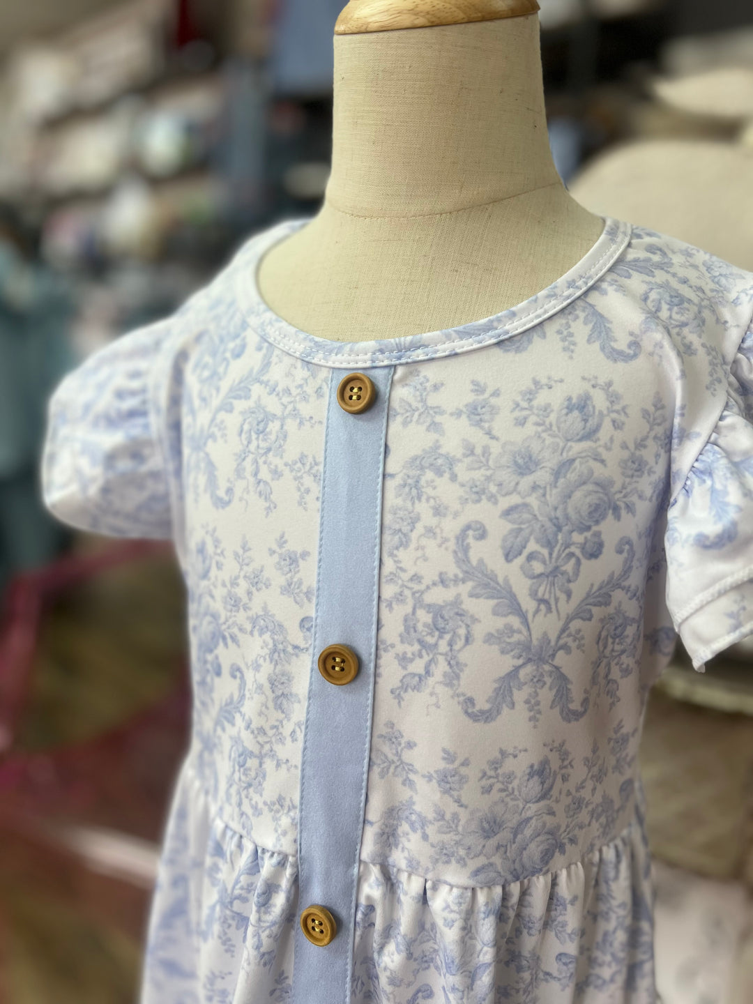 Wedgewood Damask Girls Dress