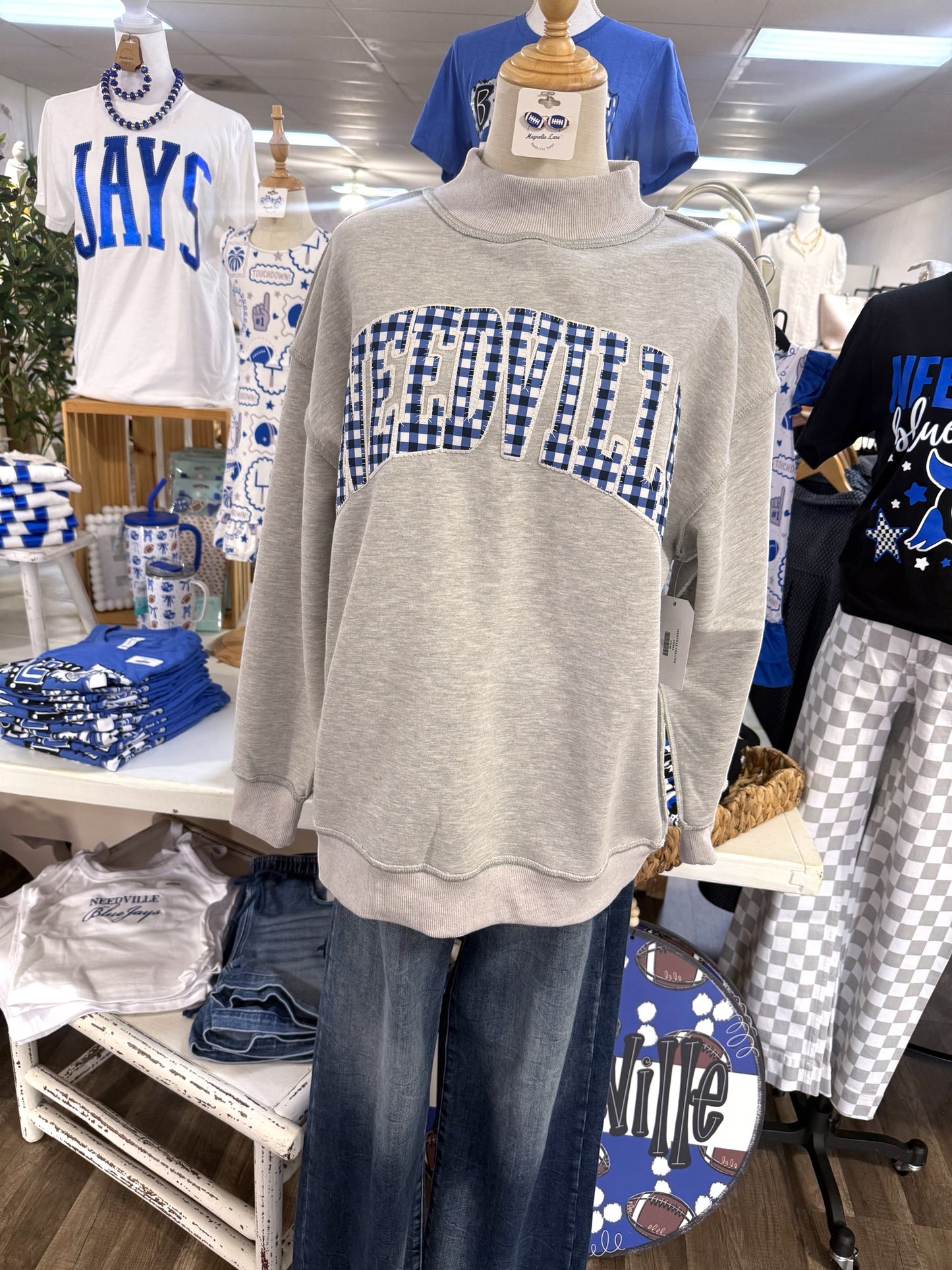 Needville Gingham Sweater