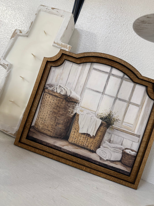 Provincial Laundry Baskets Framed Art