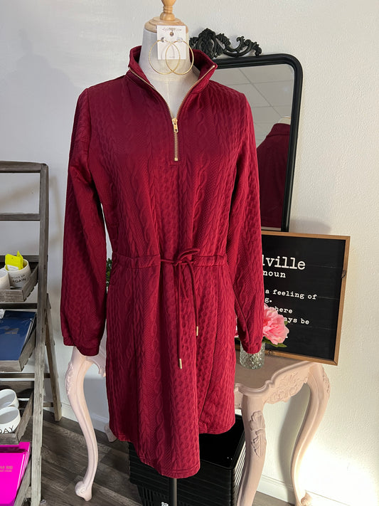 Naomi Dress - Maroon