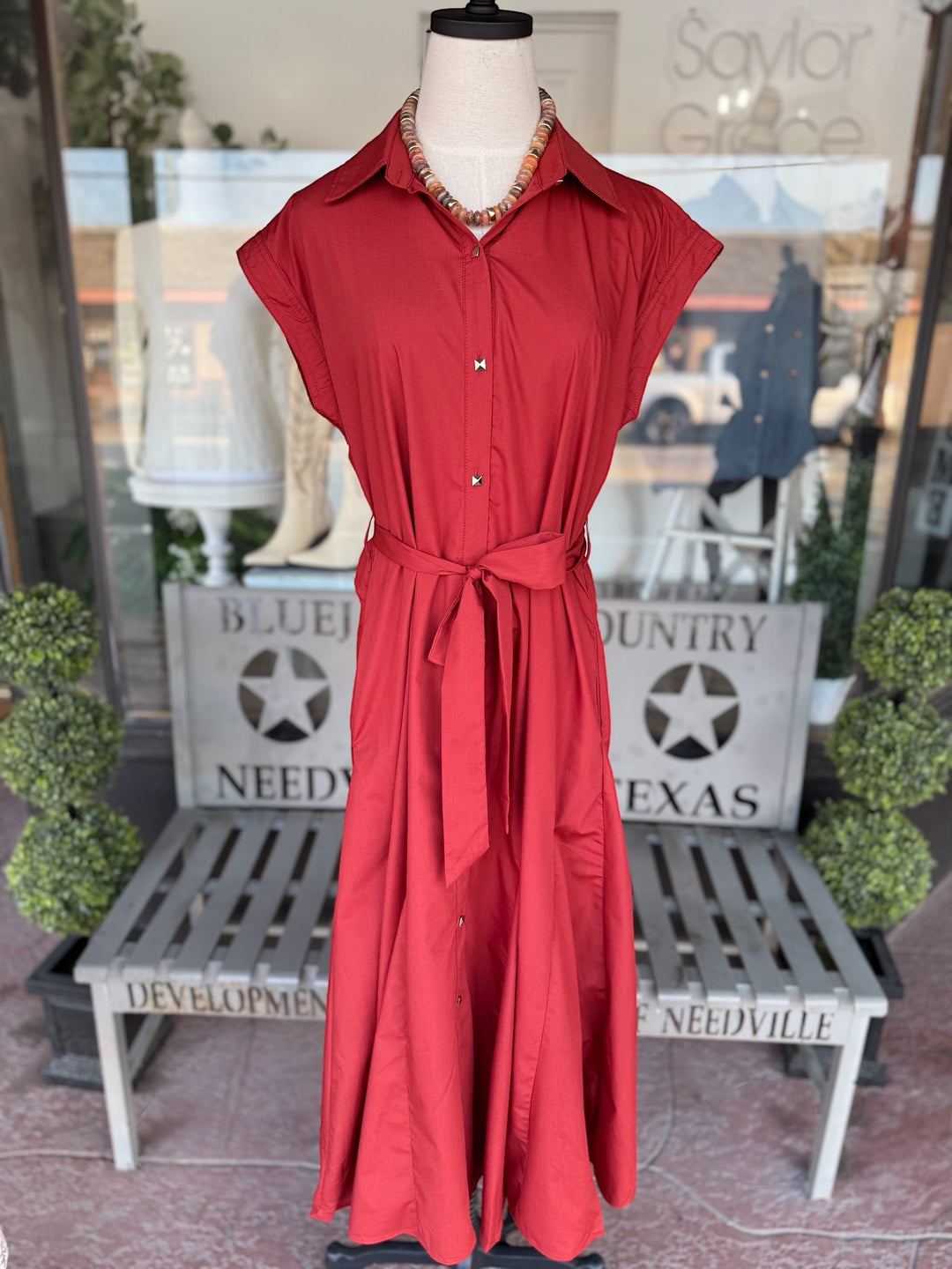 Presley Dress - Rust