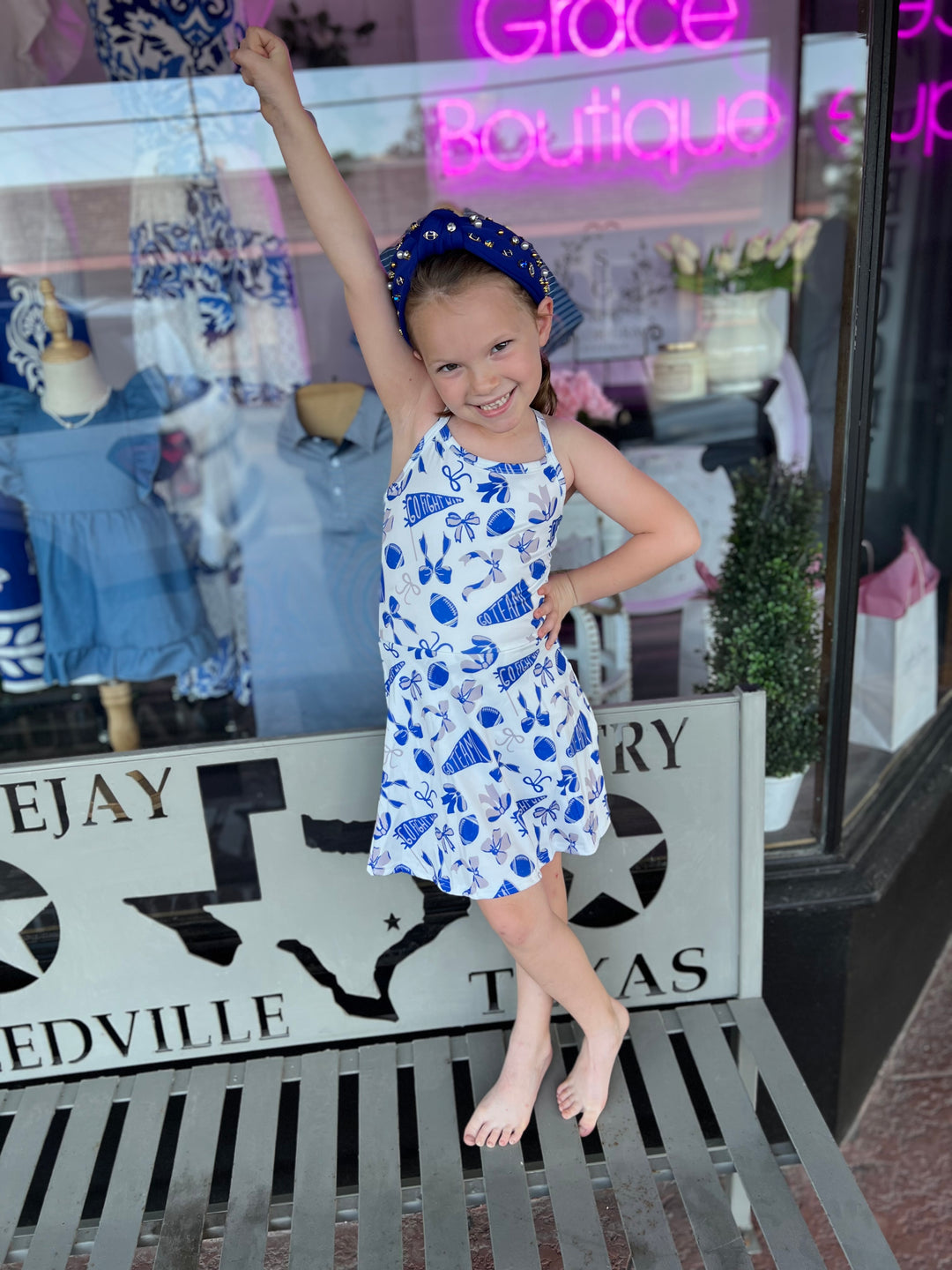 GO TEAM DRESS - ROYAL