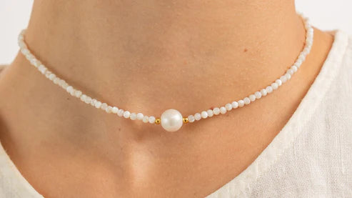 White Thin Pearls