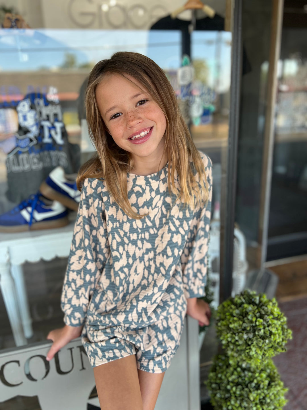 Animal Print Short Set