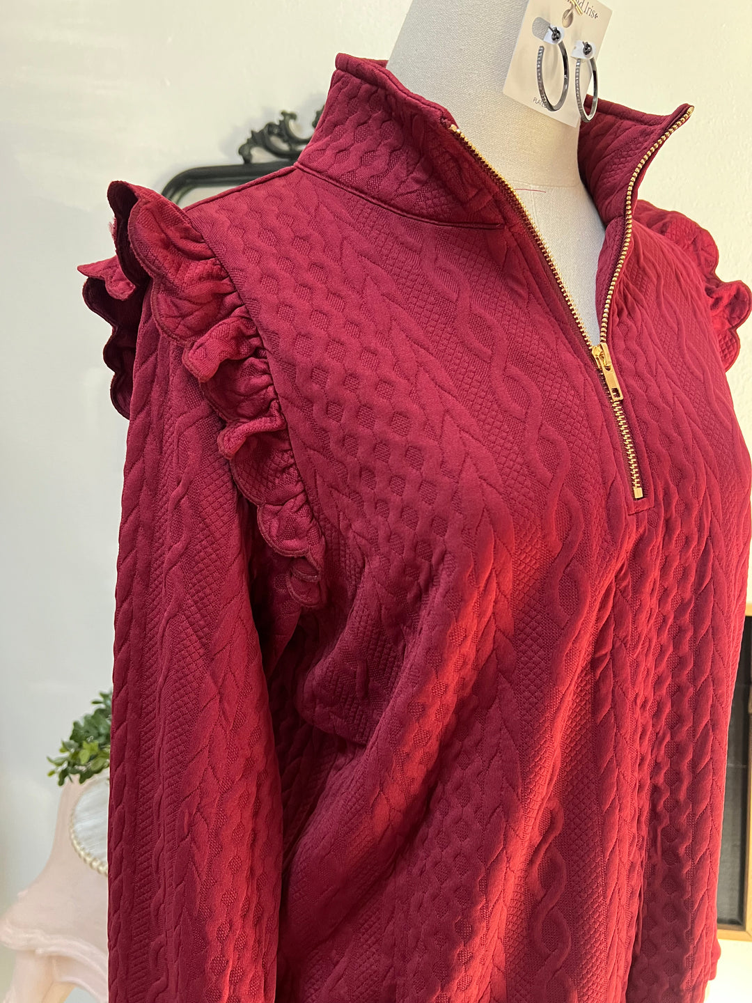 Kendra Pullover - Maroon