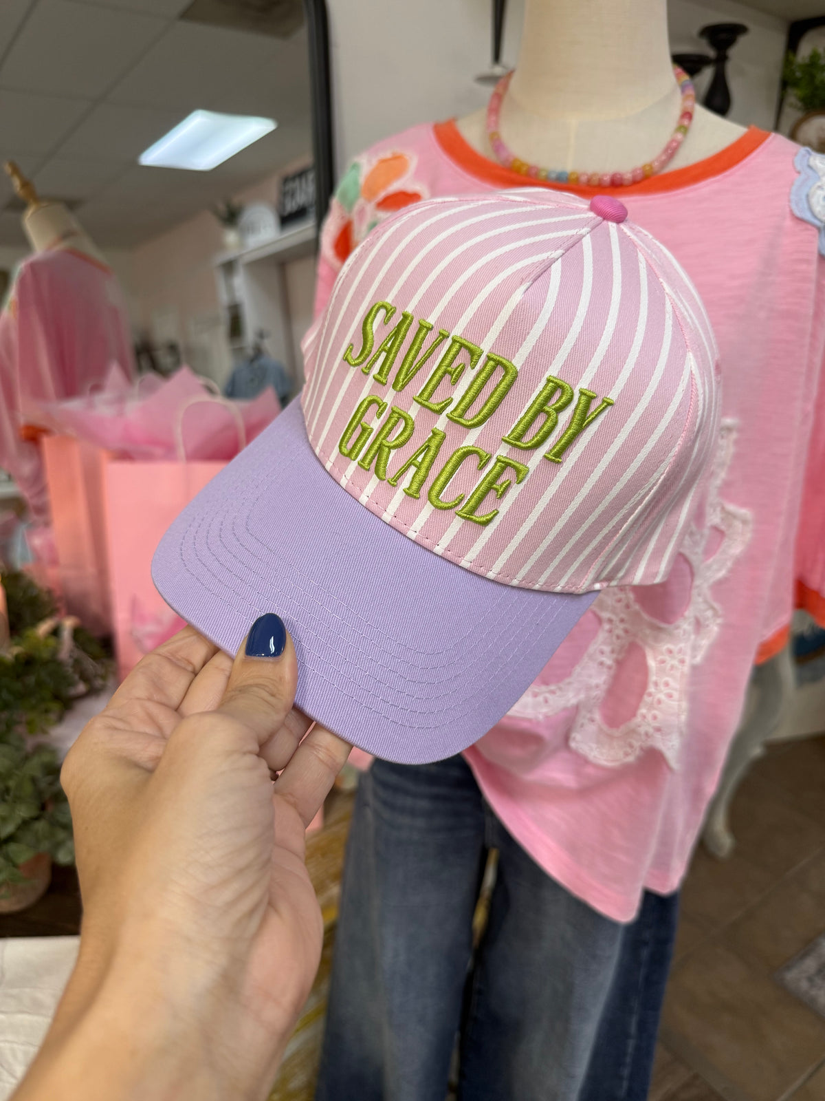 "Saved By Grace" - Pink + Purple