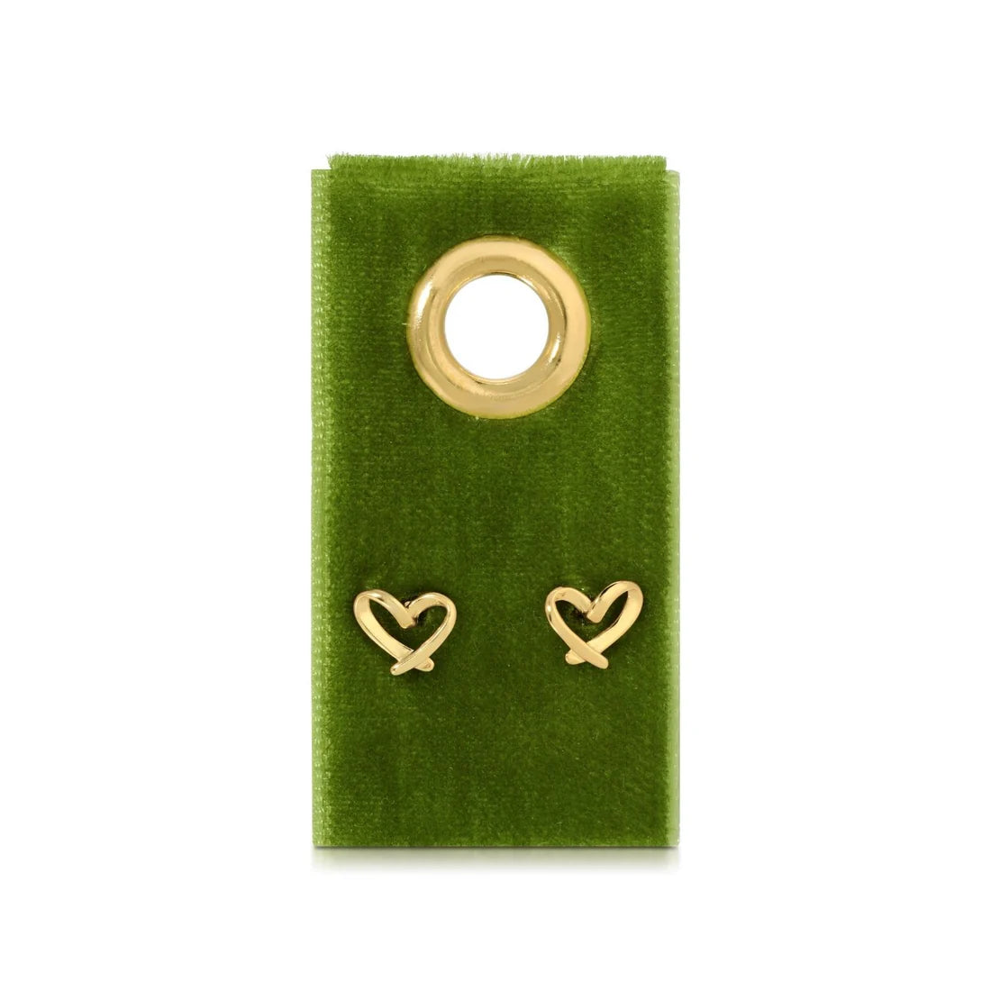 Free Form Heart Studs - Gold