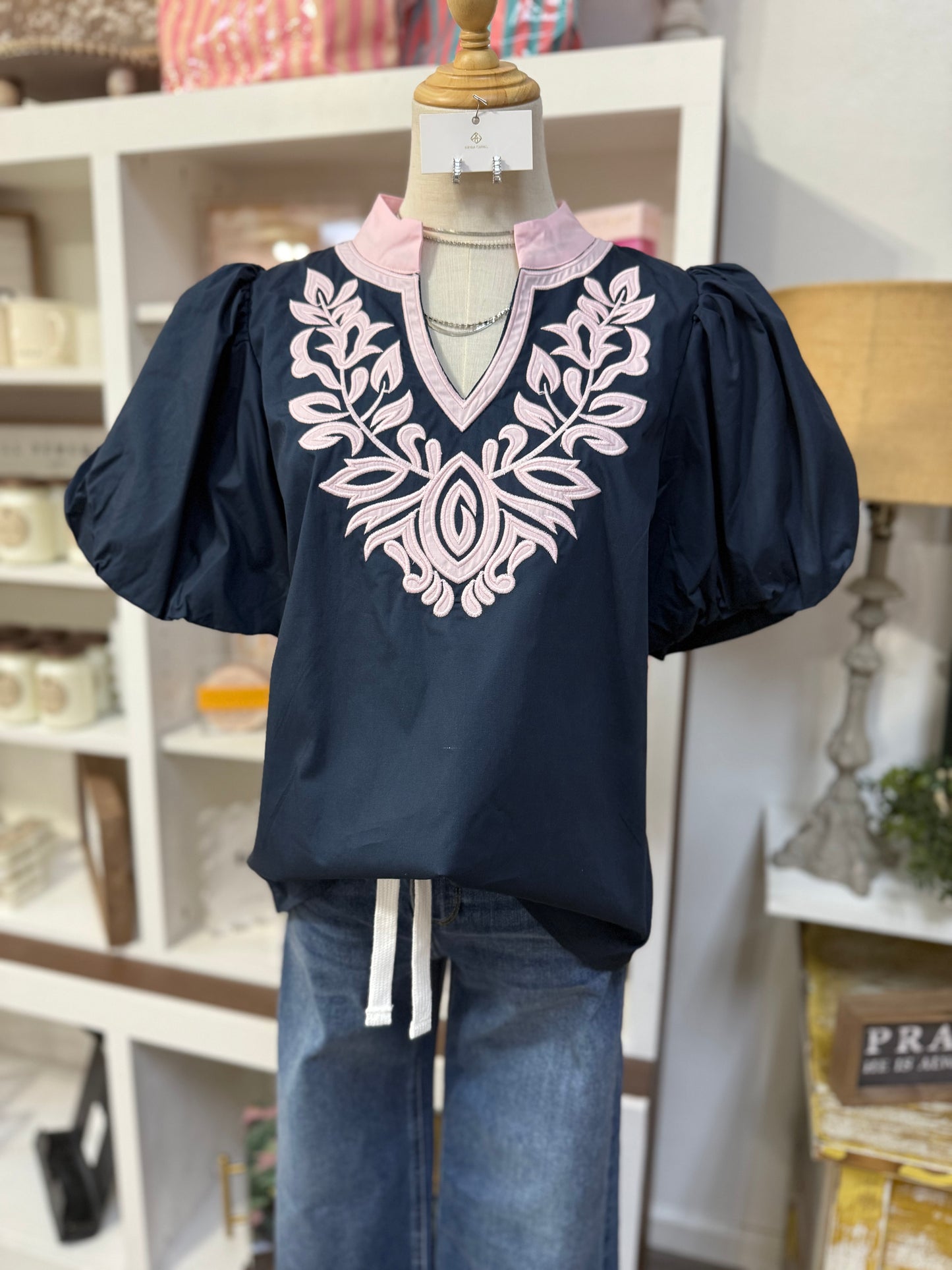 Shelly Top - Navy
