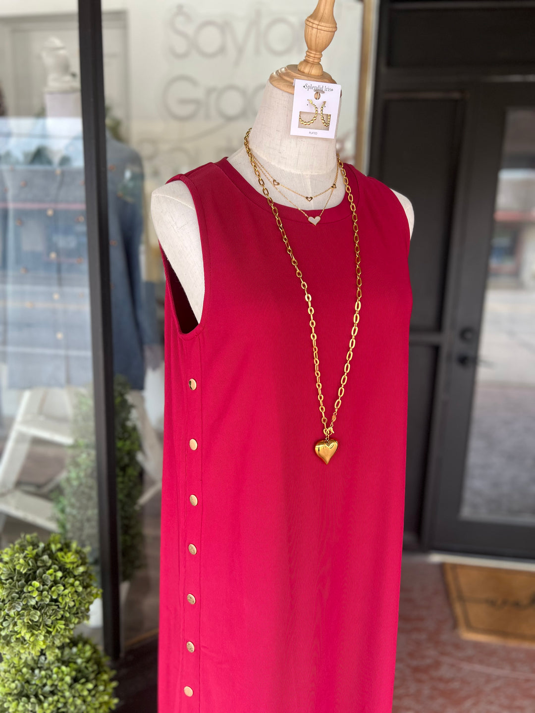 Isabell Dress - Cherry