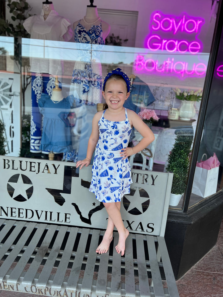 GO TEAM DRESS - ROYAL