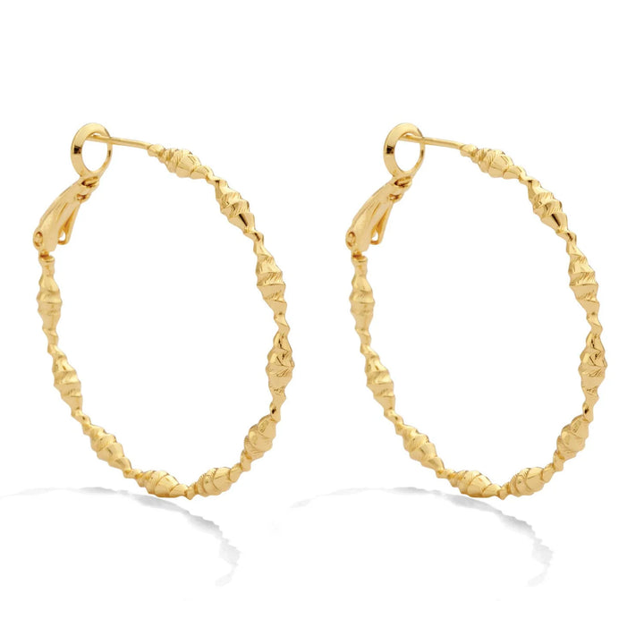 Textured Lever Back Hoops