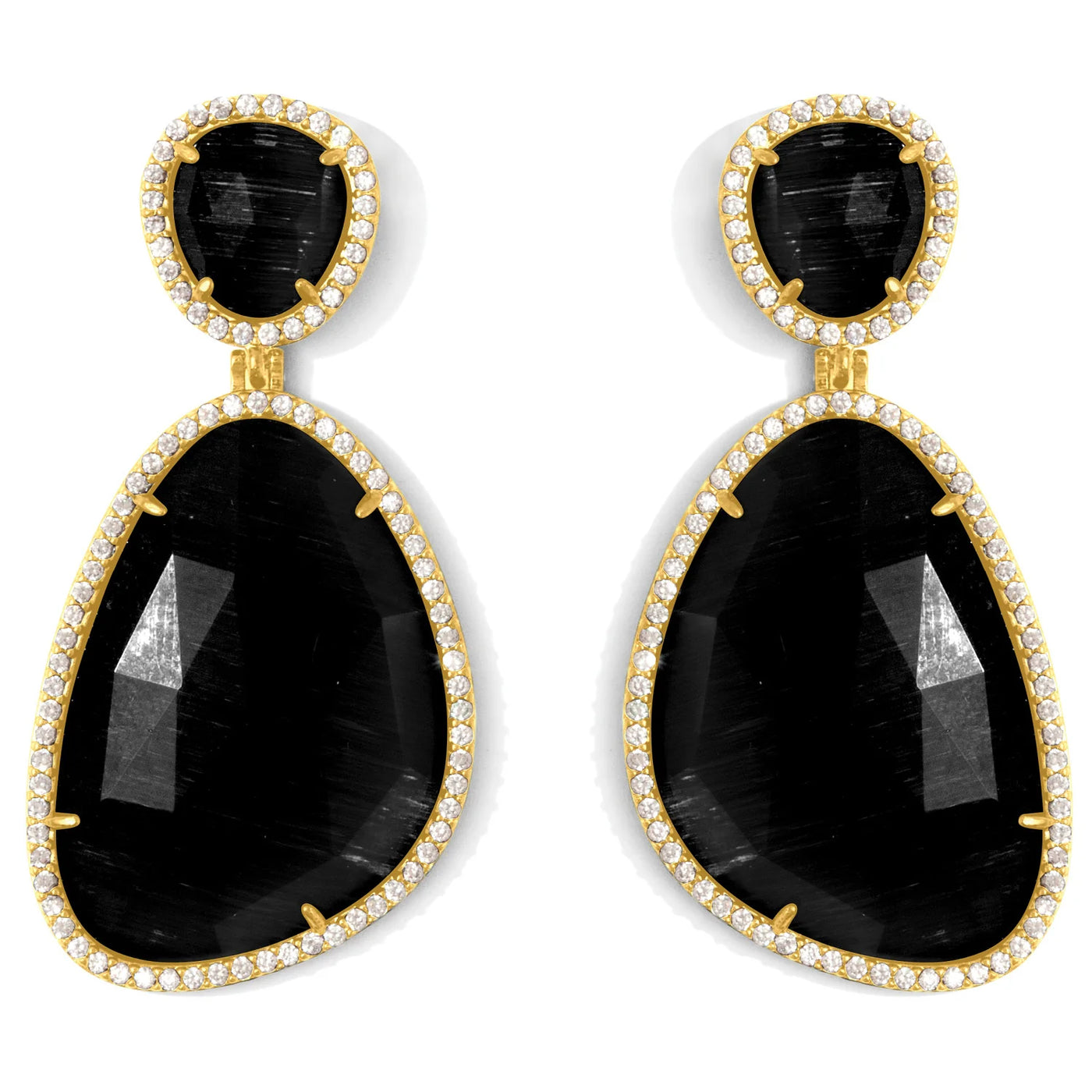 Cat's Eye Earrings - Black