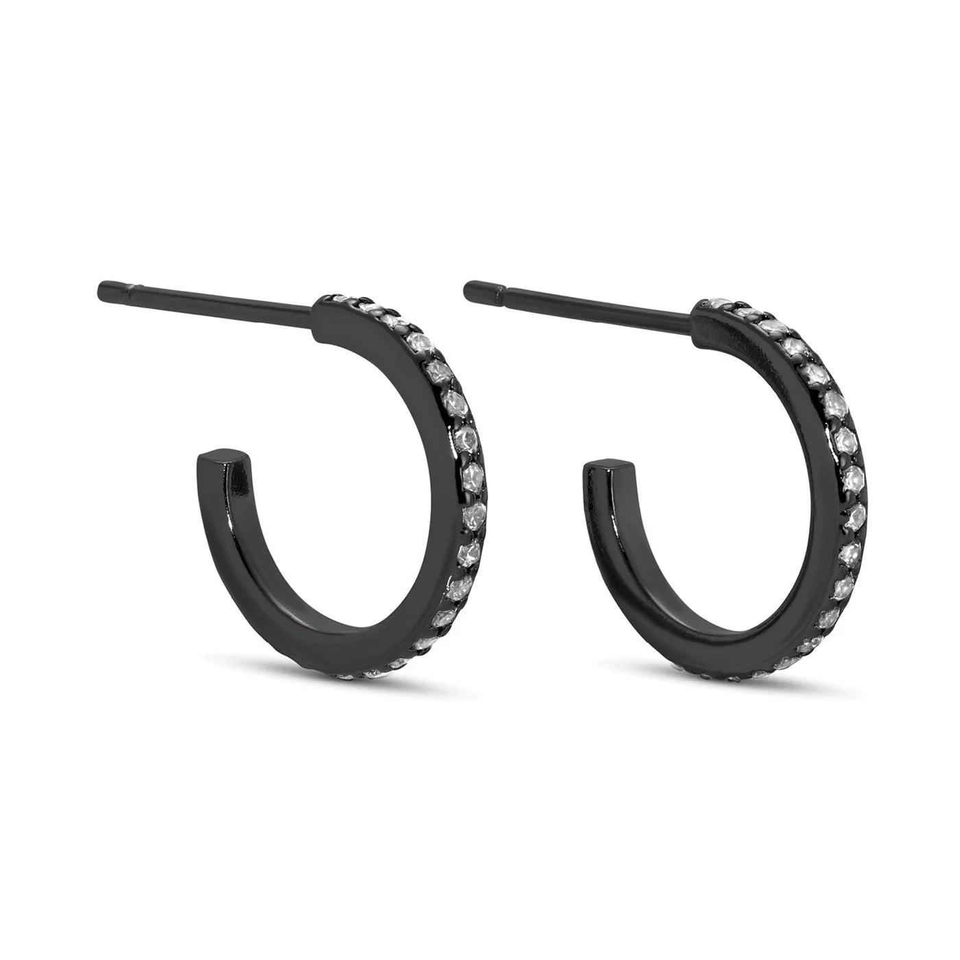 Pave Hoops - Small Gunmeta