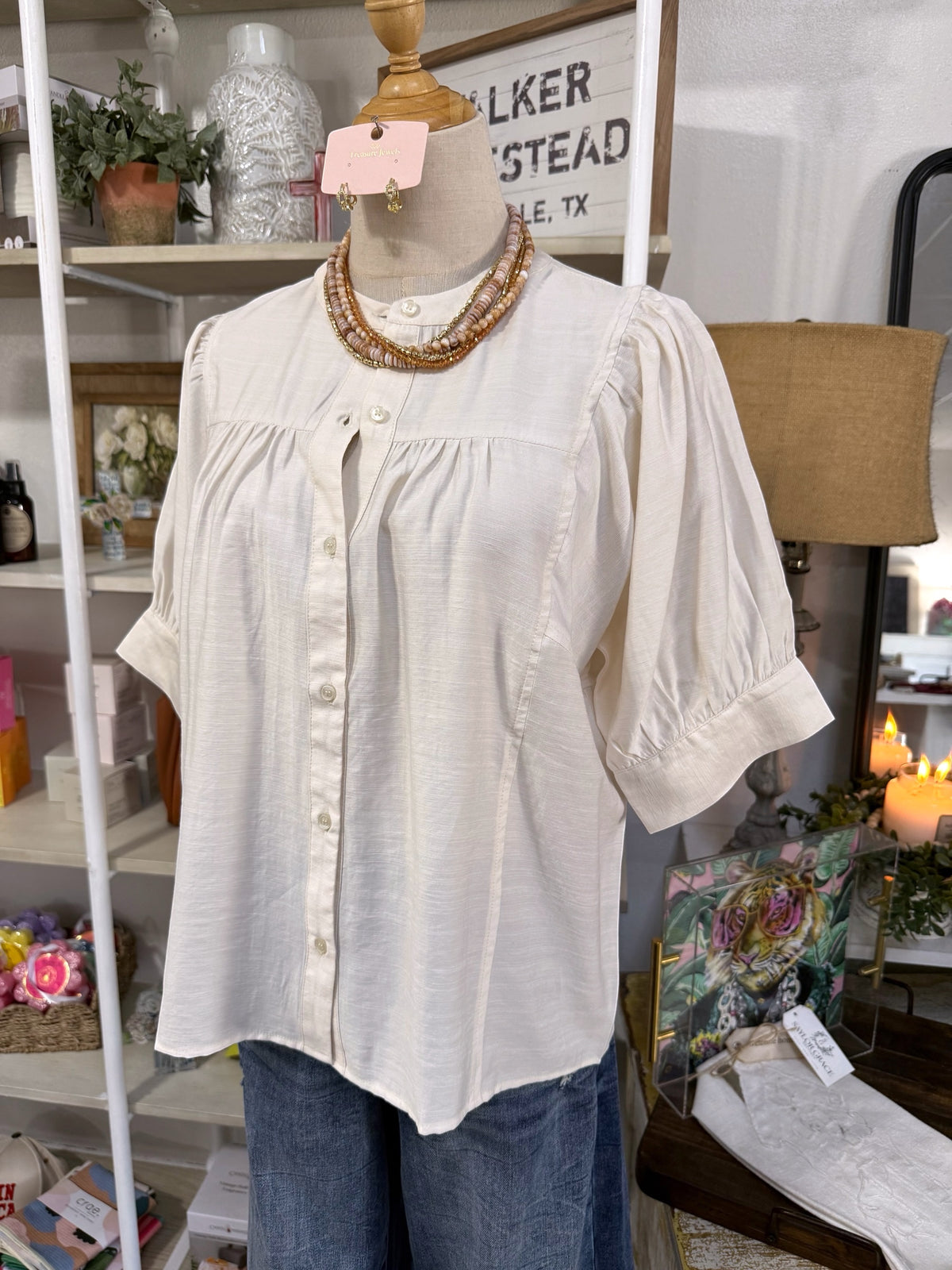 Hallie Top - Ivory