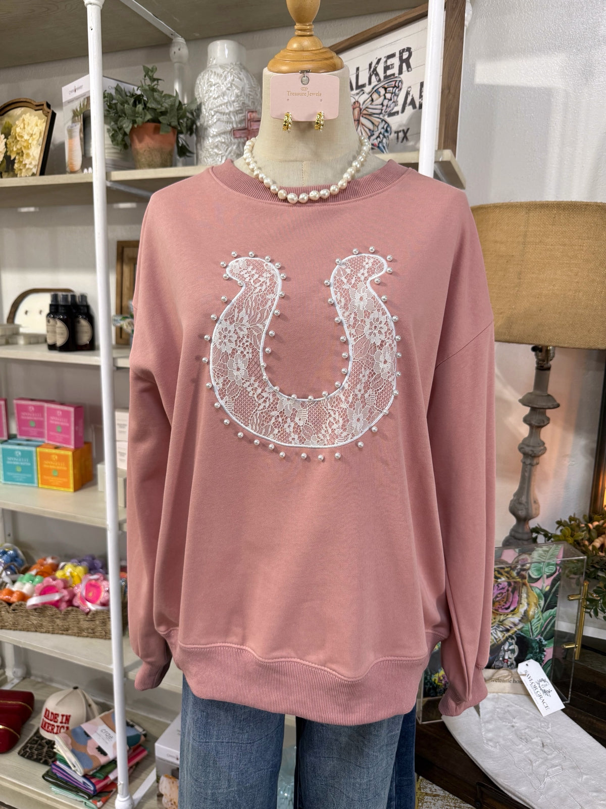 Lace Horseshoe Sweater