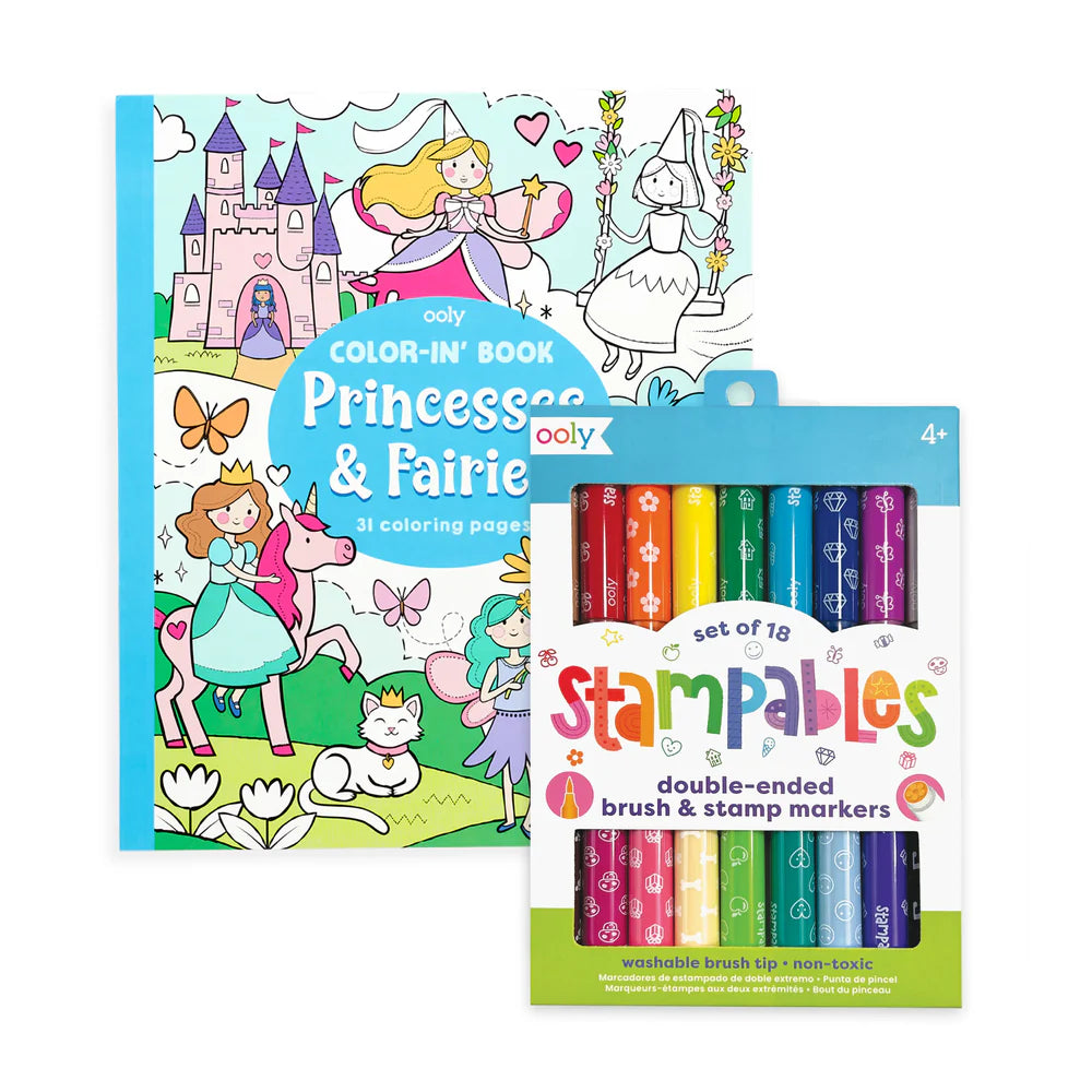 Princess & Fairies Stampable Coloring Giftables Pack