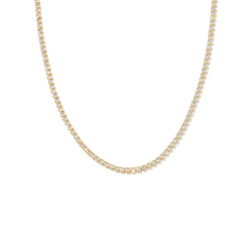Diamond Tennis Necklace - Gold