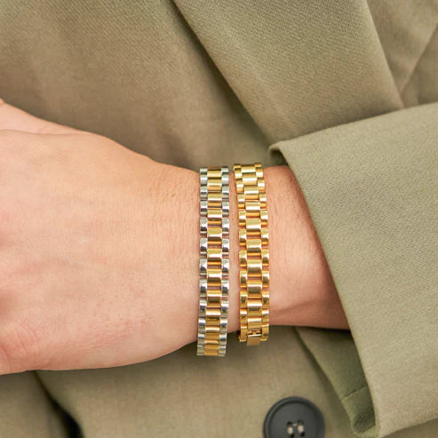 Two Toned Watch Band Bracelet