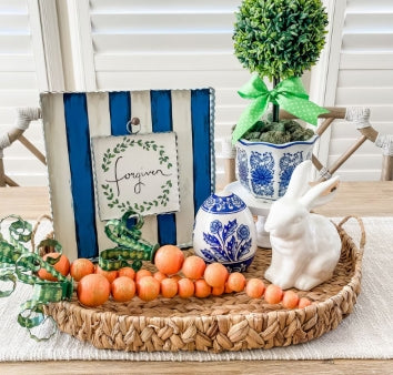Blue & White Striped Mini Gallery Display Board
