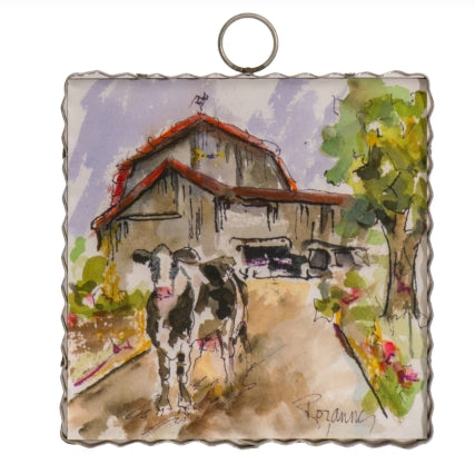 Mini Milk Cow Blues Print