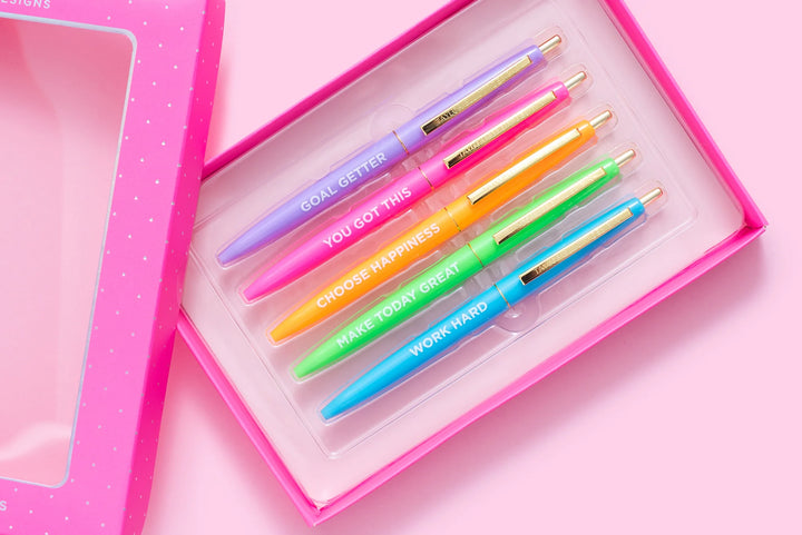 Motivational Pen Set - Asst Colors