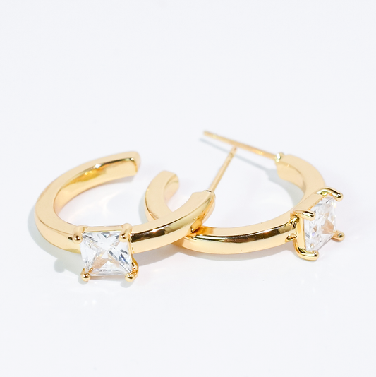 Luxe Solitaire Hoop