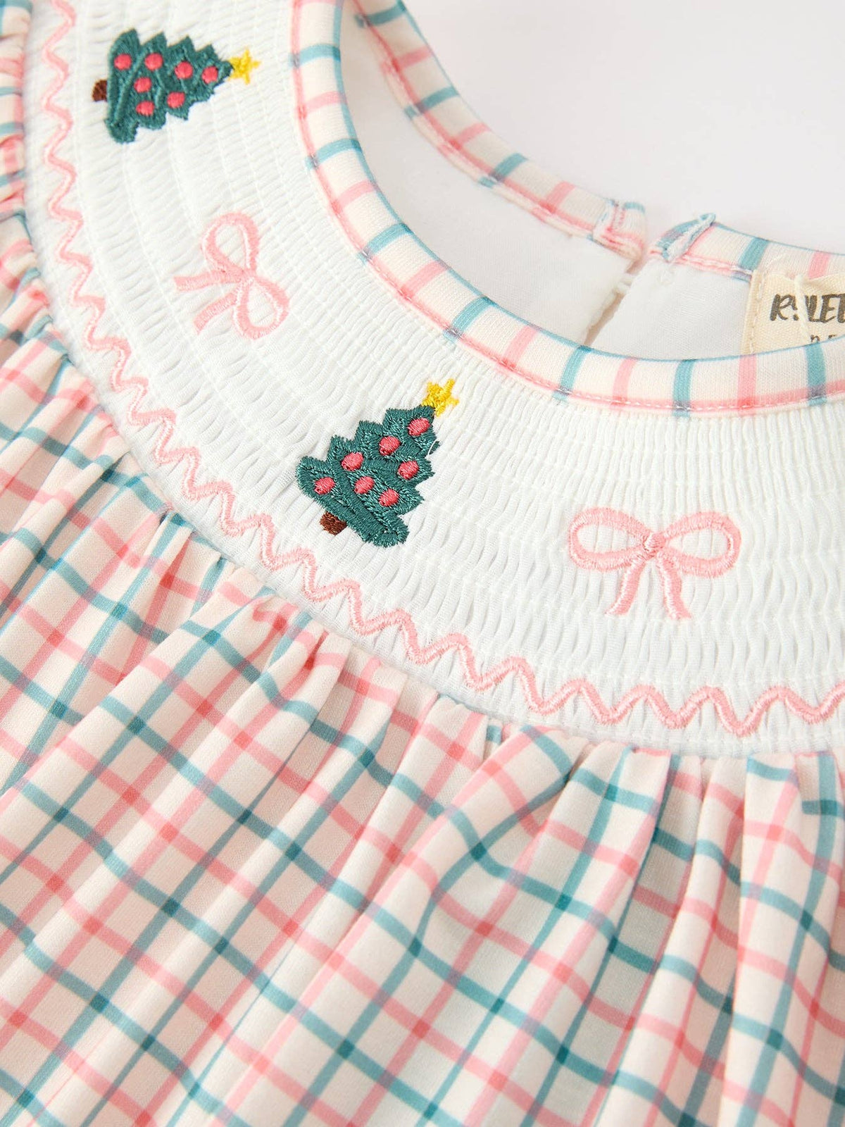 Girls Christmas Smocked  Dress