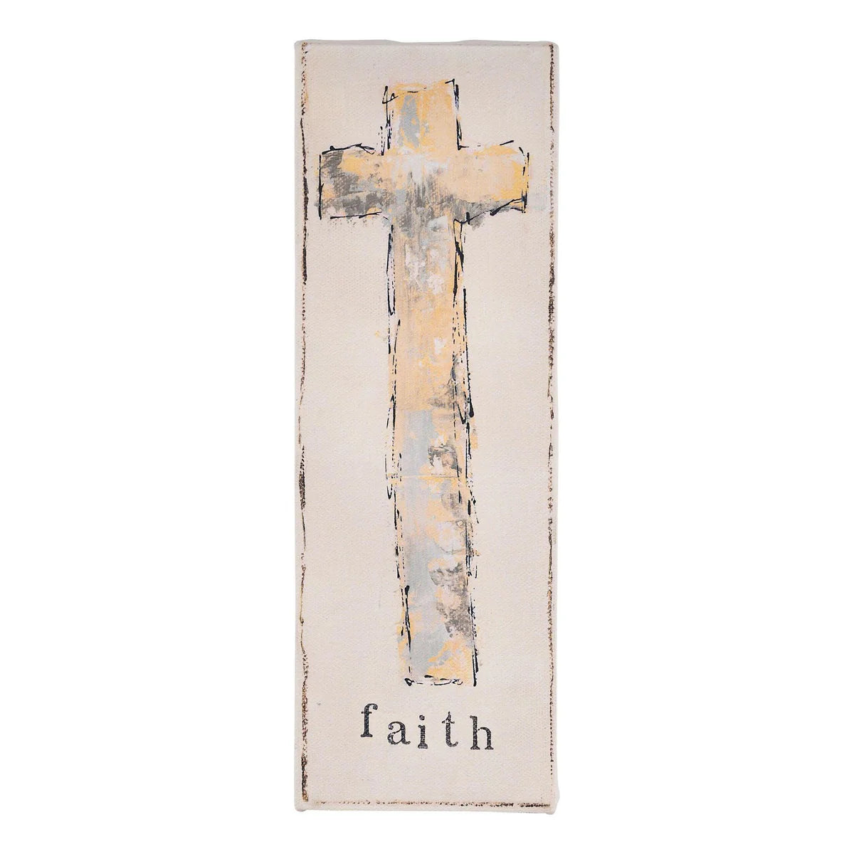 Faith Gold Cross Canvas