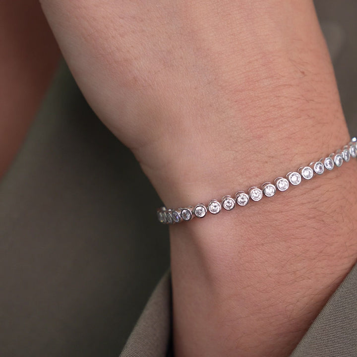 Silver Diamond Tennis Bracelet