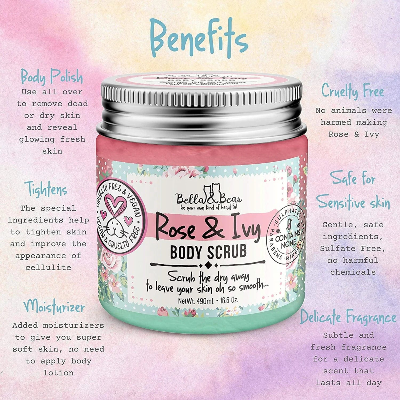 Rose & Ivy Body Scrub 6.7oz