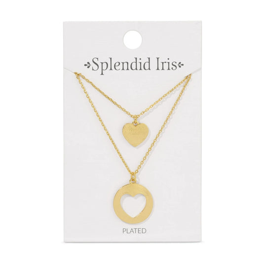 Be Connected - Inner & Outer Heart Friendship Necklaces - Gold