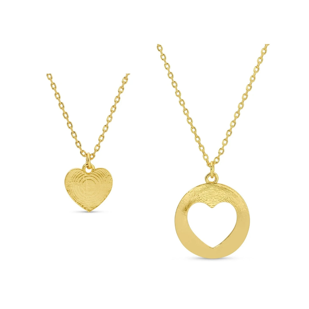 Be Connected - Inner & Outer Heart Friendship Necklaces - Gold